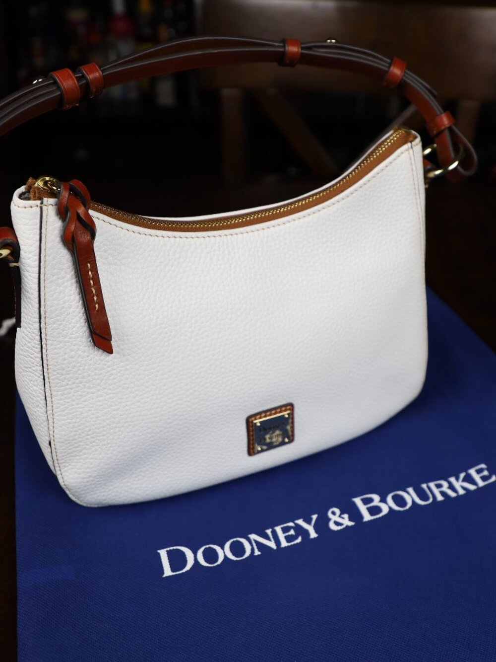 Dooney & Bourke White Pebble Grain Small Kiley Hobo (Practically New)